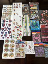 Vintage Stickers Lot Full  Partial Sheets Suzy  s Zoo School Country Foamies