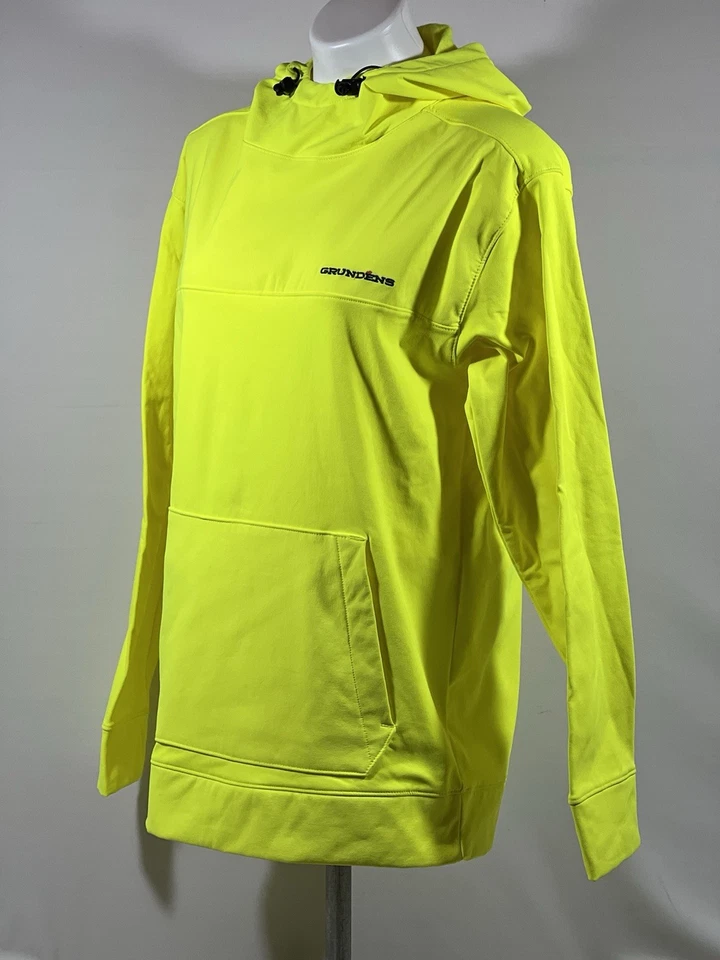 Grundens 20038-730-0014 NEW Men's Kryall Hoodie Hi-Vis Yellow SIZE M - Image 3 of 4