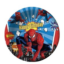Spiderman Plate Marvel Superhero Birthday Party Table Tableware Decoration 9" 10
