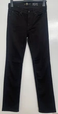 7 For All Mankind black Jeans High waist Straight Leg woman Size 29