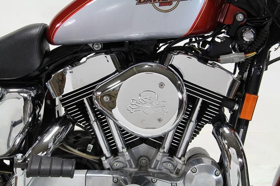 Conjunto de purificador de aire V-Twin 34-1704 cromo calavera Wyatt Gatling Sportster 91-06 Foto 2 de 3