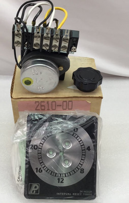 New PARAGON 2610-00 INTERVAL TIMER 24 HOUR DIAL HOLD POSITION TIMING MOTOR 120V 