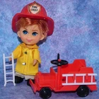 Mattel Liddle Kiddle BUNSON BURNIE DOLL OUTFIT SHOES FIRE HAT TRUCK 2 LADDERS