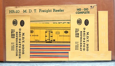 CHAMP HO SCALE M.D.T. FREIGHT REEFER DECAL SET # HR-10