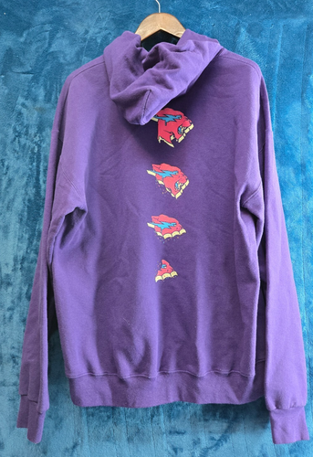Mr Beast Sweatshirt Youth XL Adult S Purple Hoodie Frosted Spellout Promo Logo - Picture 4 of 5