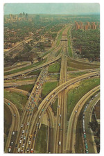 Detroit Michigan c1964 John C. Lodge Expressway, highway, Edsel Ford Expressway