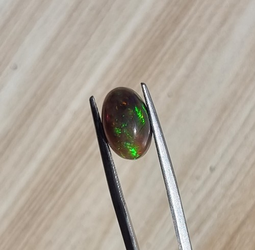 3.17 ct. Opale Nero / Black Opal Natural Cabochon Ovale Etiopia - Foto 4 di 7