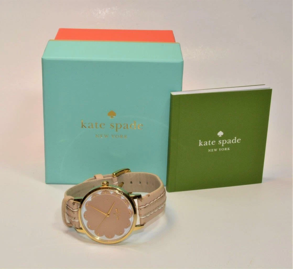 Kate Spade New York Live Colorfully KSW1002 women quartz gold plt watch w box