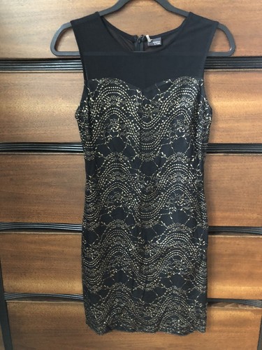 Metallic Gold Embroidered Dress 