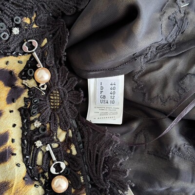 MOSCHINO Cheap and Chic Runway silk slip dress with Animal print