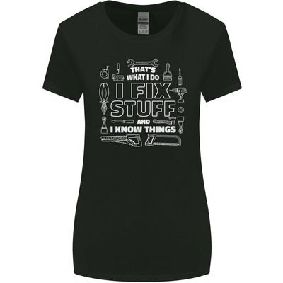 I Fix Stuff Lustig Klempner Elektriker Mechaniker Damen Breiter Schnitt T-Shirt