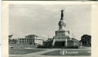 Panama Monument Von Explorer Vasco Nunez De Balboa Alt Echt Foto Postkarte