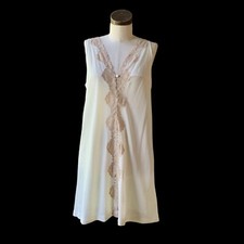 Vintage EMILIO PUCCI Formfit Rogers Ivory Lace USA Bridal Nightgown MEDIUM 12-14