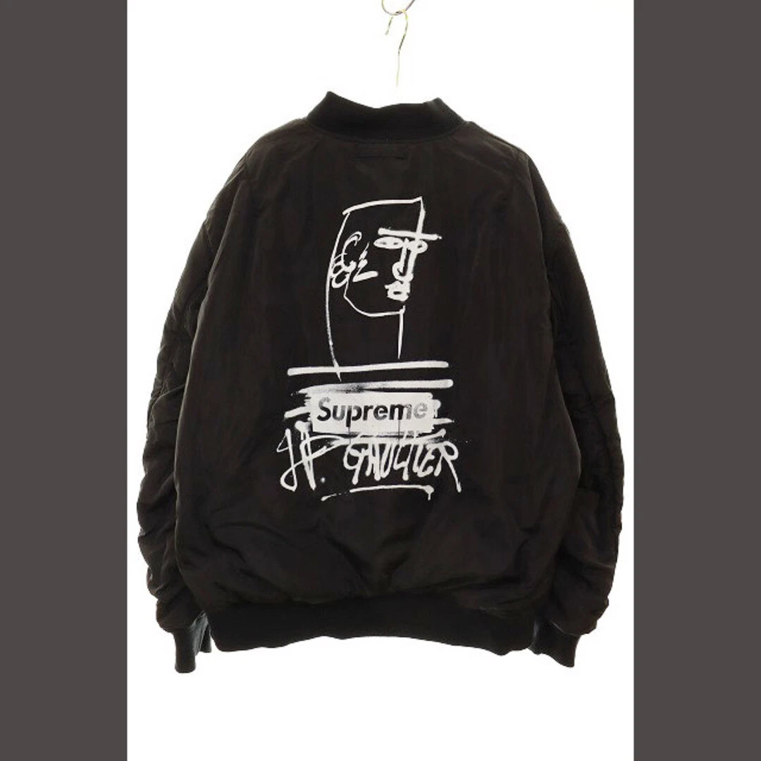 Supreme 19SS JEAN PAUL GAULTIE REVERSIBLE BACKPACK MA 1 XL OUTER JACKET Used 621