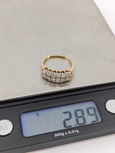 14KT Yellow Gold 2.89g 12 Round Diamonds Ring Size 6.25, 1/2cttw Approx. - Picture 9 of 13