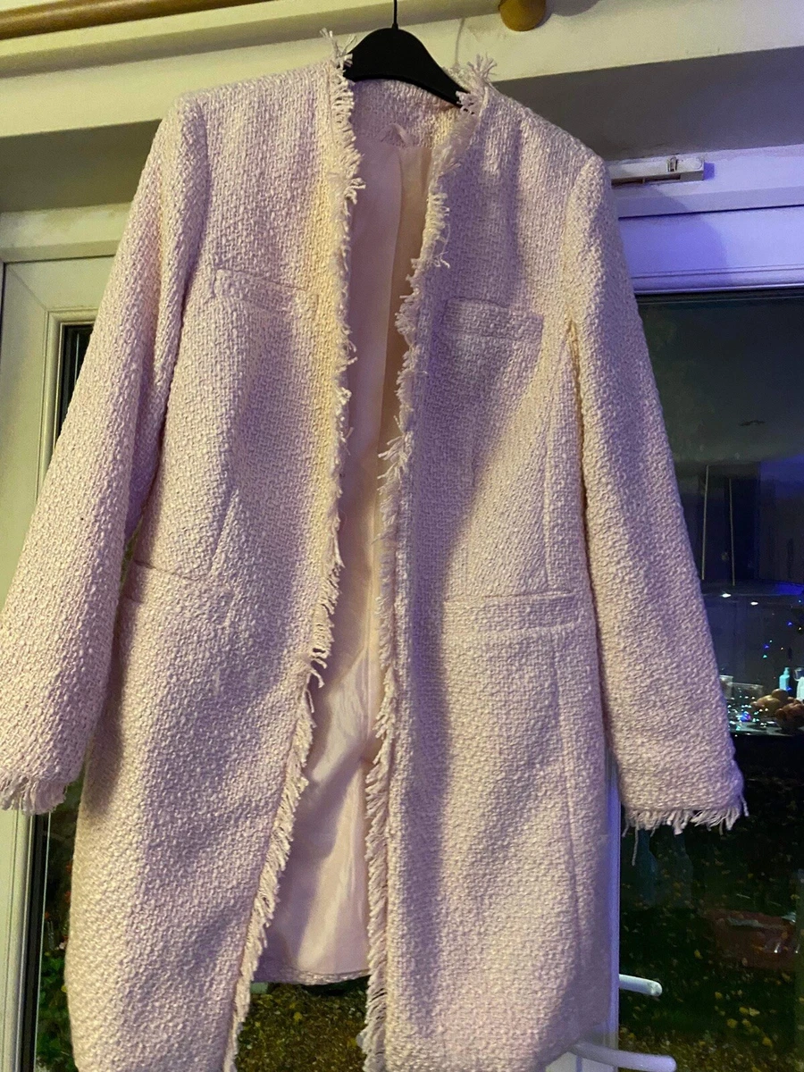 Blush Pink Longline Jacket Coat eBay
