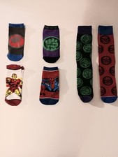 6pr of MARVEL COMIC'S SOCKS 4pr Low Cut/2pr. Crew Socks Size-6 to 12