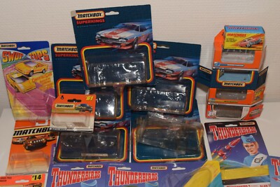 V LOT EMPTY BOX 44X MATCHBOX 1:64 FERRARI THUNDERBIRDS SKYBUSTERS EXCELLENT COND