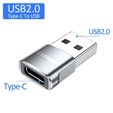 2- pcs USB 3.0 Type-C OTG Adapter Type C USB C Male To USB Female Converter