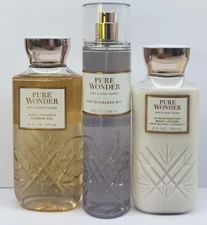 Bath & Body Works Pure Wonder Shower Gel, Body Lotion & Mist 3-Piece Bundle