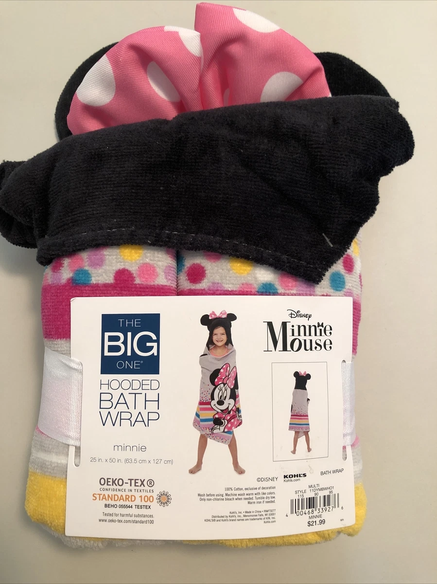NEW Disney Minnie Mouse Hooded Wrap Towel Beach Swim Bath Kohls