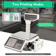 Digital Deli Meat Food Computing Retail Price Scale 66LBs Retail with TD printer