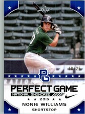 NONIE WILLIAMS 2015 Leaf Perfect Game All-American SHOWCASE BLUE Rookie #/25