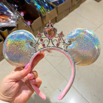 Disney Parks Minnie Ohren Stirnband Tiara Iridescent Rosa Schmuck Prinzessin
