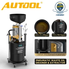 Waste Oil Extractor Drain Tank Air Operate Drain Oil Drain Container 18.5 Gallon