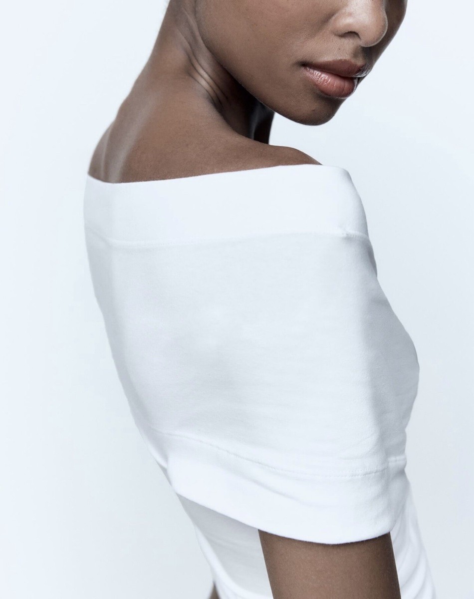 Zara Wrap Top White Size L | eBay