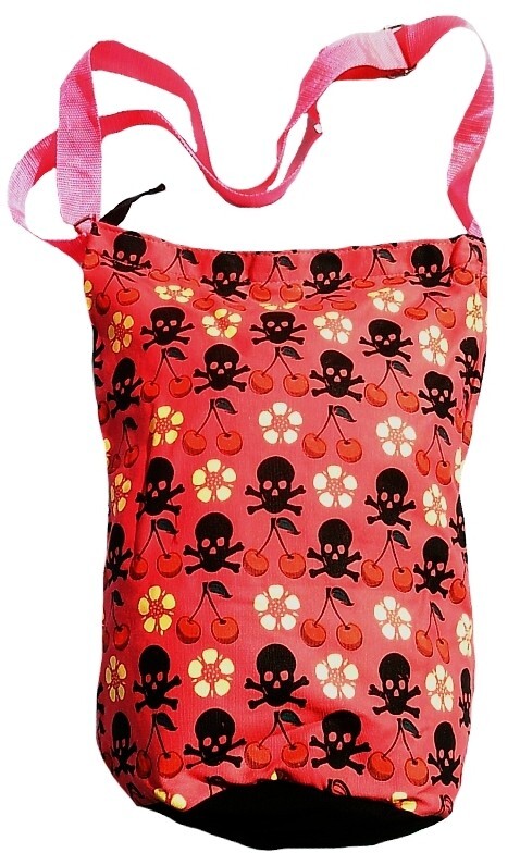 Rockabilly Punk Rock Baby Bolso Cherry Calavera Flower Power de Compras Fucsia