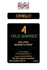 Atari 2600/Sears Tele-Games Replacement Label -  Othello