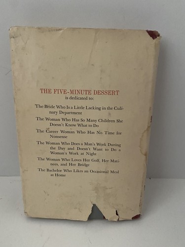 The Five-Minute Desert Cookbook By a Non-cook For Non-cooks 1961 - Imagen 2 de 11