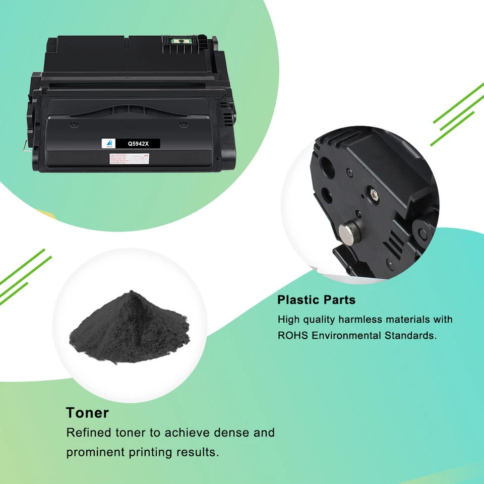 5PK Q5942X 42X High Yield Toner Compatible With HP LaserJet 4200 4250 4300 4350 - Image 4 of 4