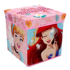 POUF CONTENITORE PRINCIPESSE DISNEY MULTIFUNZIONE PORTA OGGETTI PER SEDERSI 30CM