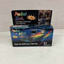 Pocket Shot 35mm Instant Camera with Flash  Film-Single Use-Pre-Loaded RTU