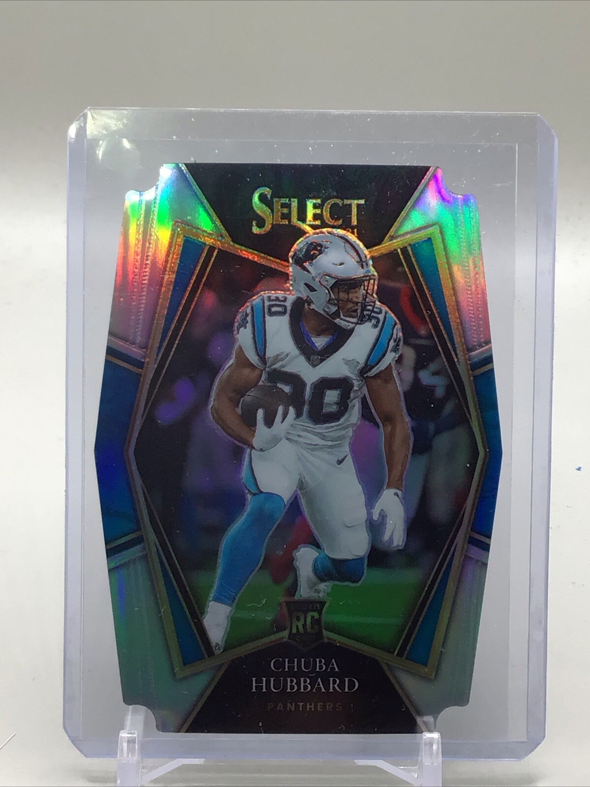 2021 Panini Select Silver Prizm Die-Cut #176 Chuba Hubbard Rookie Carolina