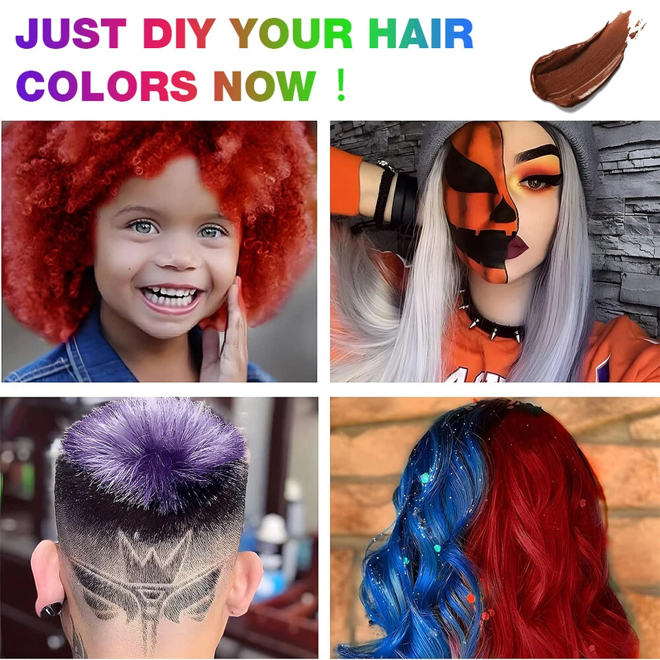 Washable Colorful Hair Clay Hair Color Wax Dye Mud Cream Temporary Party Cosplay - Image 3 of 4