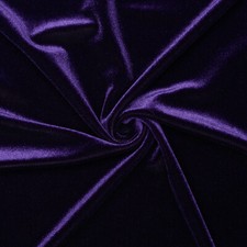 Purple Stretch Velvet Fabric - 60" Wide - Polyester Spandex - by the Yard