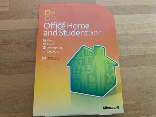 Microsoft Office 2010 Home and Student Family Pack Licensed For 3PCs=RETAIL BOX=