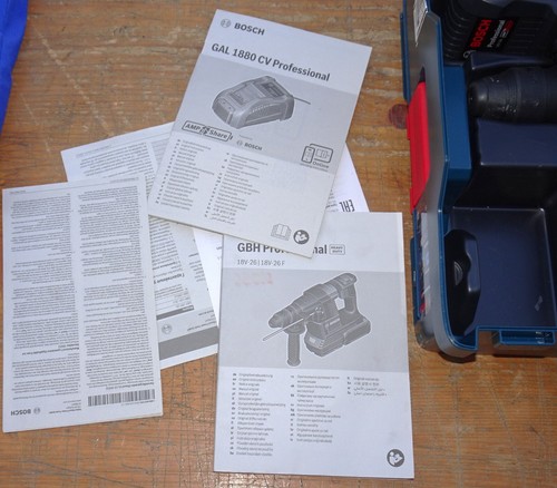 Martillo perforador Bosch GBH 18V-26 F, Professional, SDS+, 18V / 5,0Ah, 1 batería, usado - Imagen 7 de 11