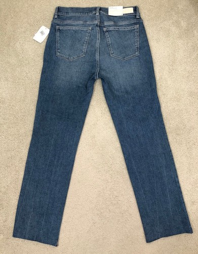 Pantalones de mezclilla al tobillo DL1961 Mara rectos tiro medio Instasculpt 29 azul actual con dobladillo escalonado - Imagen 7 de 22