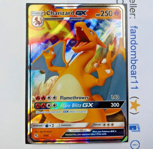 Charizard GX ULTRA RARE card 9/68 Sun & Moon Hidden Fates 2019 Pokemon TCG