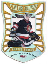 1997-98 Donruss Preferred Color Guard #18 Damian Rhodes /1500 - Ottawa Senators