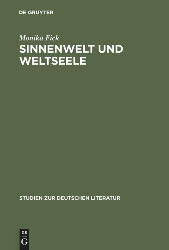 Sinnenwelt Und Weltseele | Buch | 9783484181250