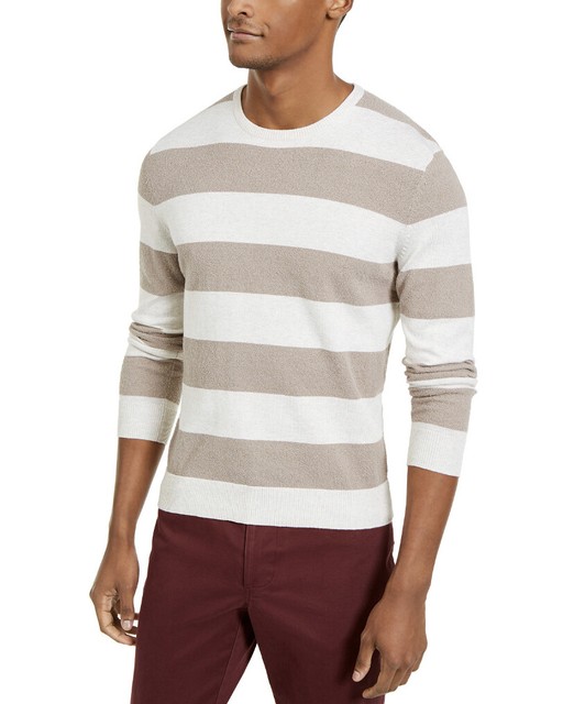 Tasso ELBA Mens Sweater Bone Beige 