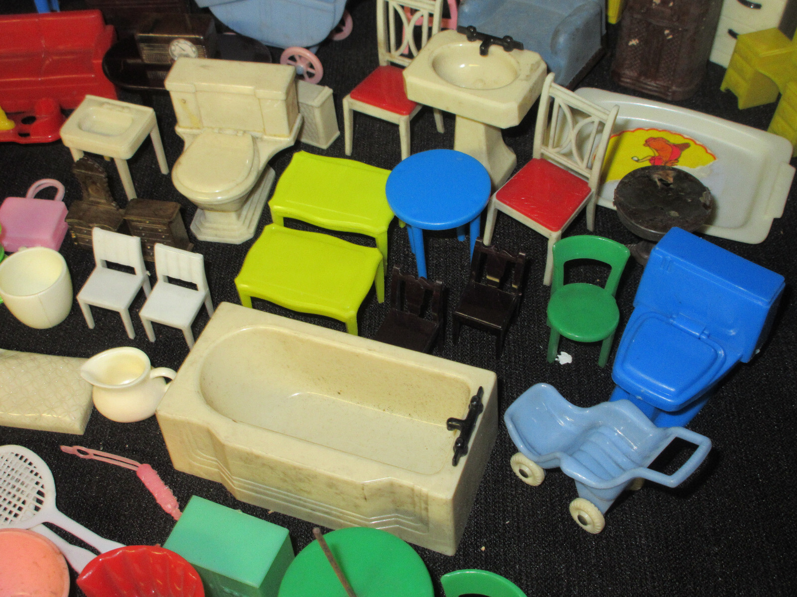 Vintage MARX ETC Renwal Doll House Furniture LAMPS DOLLS HUGE LOT eBay