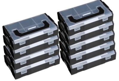 9 Stück SORTIMO Systembox L-BOXX Mini anthrazit Deckel transparent