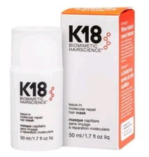 K18 Leave In Hairscience Molecular Repair Hair Mask 1.7 fl oz / 50ml New In Box
