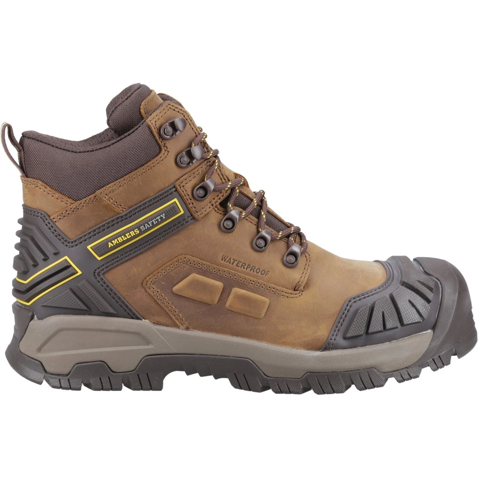 Amblers Safety Quarry Brown Leather Male Waterproof Safety Footwear
